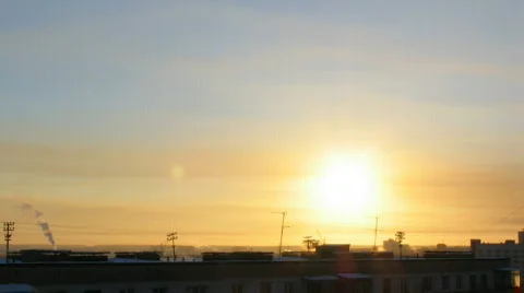 Winter sunset HD Stock Footage 344727