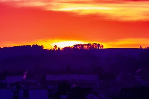 Winter sunset III Stock Photos