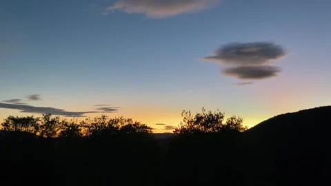 Winter sunset in Les Cévennes Vídeo Stock 348075632