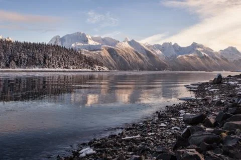 Winter before sunset Stock Photos