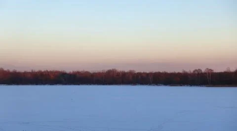 Winter sunset 库存照片