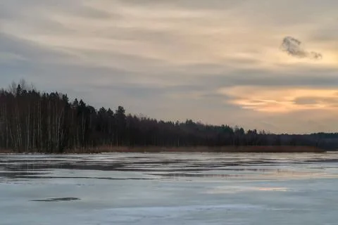 Winter sunset Stock Photos