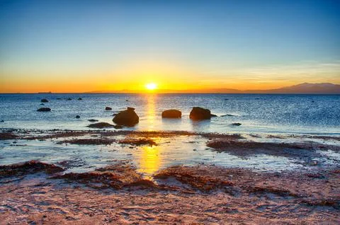 Winter Sunset Stock Photos