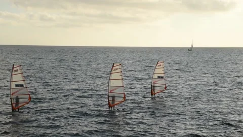 Winter sunset at the sea in Naples Stock Footage 170366013