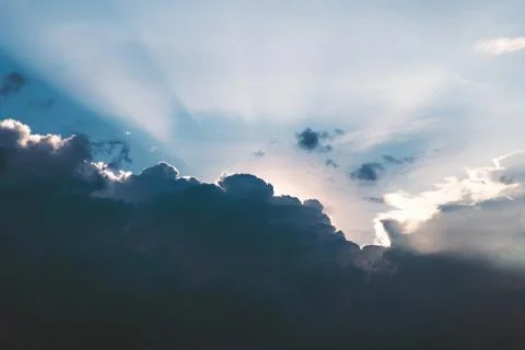 Winter sunset sky and cloud Stock Photos