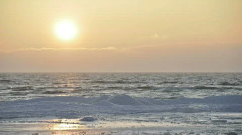 Winter sunset timelapse Stock Footage 604602