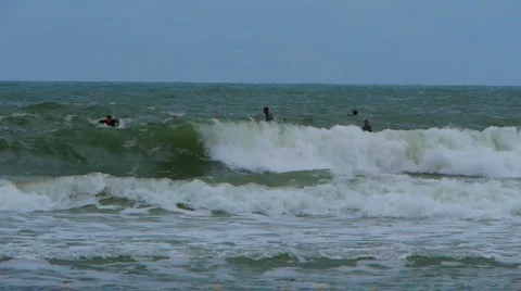 Winter surfers P2 Stock Footage 1084520