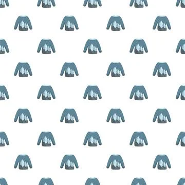 Winter sweater patterns with snow mountain design イラスト素材