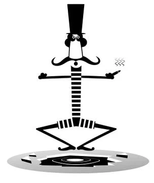 Winter swimming Stock Illustration