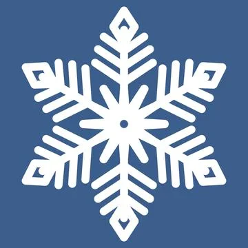 Winter symbol snowflake with 6 rays, vector illustration icon symbol snow Stock Illustration