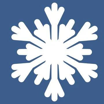 Winter symbol snowflake with 6 rays, icon symbol snow winter for design Stock Illustration