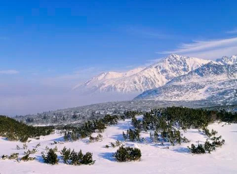 Winter in tatra mountains Stock Photos