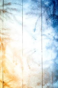 Winter texture on boards Stock Photos