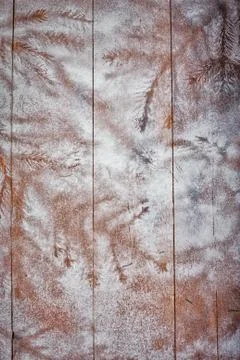 Winter texture on boards Stock Photos