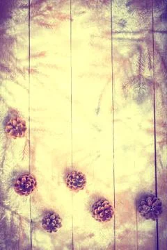 Winter texture on boards Foto stock