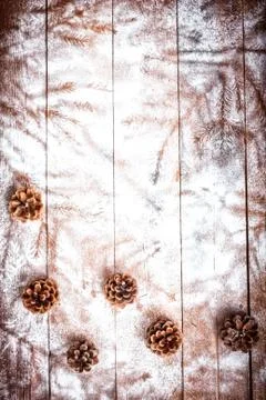 Winter texture on boards Stock Photos