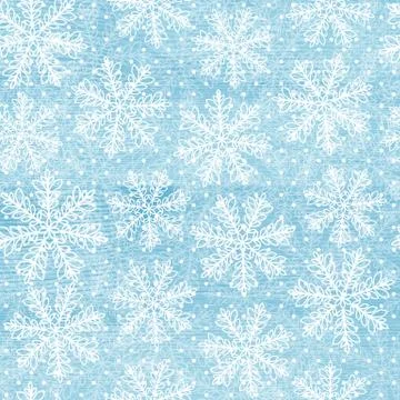 This is a winter textured background with snowflakes. Stock Illustration