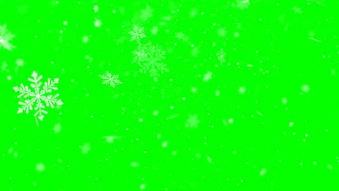 Winter theme motion background elements. Chroma key with fluffy snow fall Stock-Footage 256174241