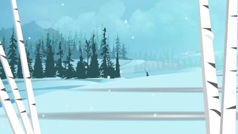 Winter time and man walking in snow Stock-Footage 242744649
