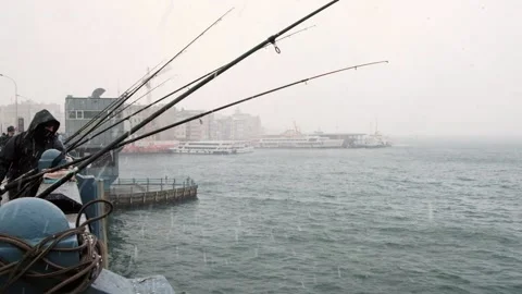 Winter time at Bosphorus Stock Footage 149029339