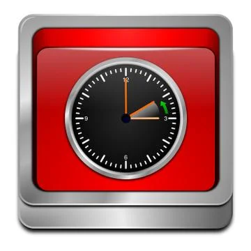 Winter time button – 3d illustration Stock Illustration