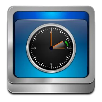 Winter time button – 3d illustration Stock Illustration