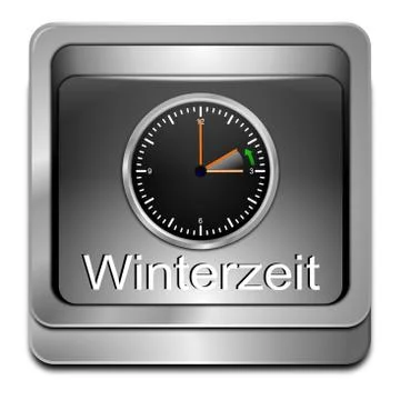 Winter time button Stock Illustration