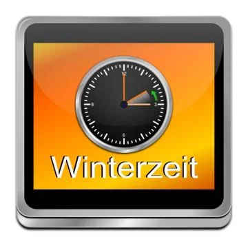 Winter time button Stock Illustration