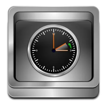 Winter time button Stock Illustration