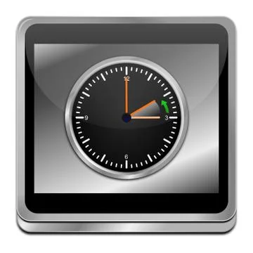 Winter time button Stock Illustration