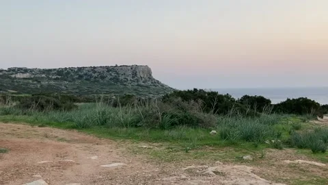 Winter time Cape Greco panorama, Cyprus Stock Footage 151526460
