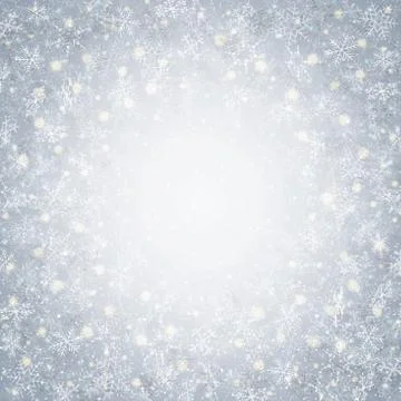 Winter time of christmas with snowflakes pattern circle background. Stock Illustration
