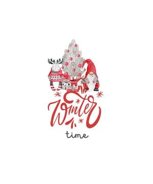 Winter time Stock Illustration