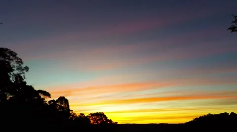 Winter Time Lapse Sunset with Bright Colors  Stock Footage 66455881