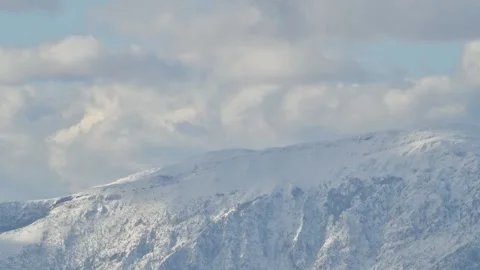 Winter time on mountain Stock Footage 239342015