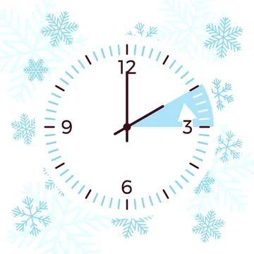 Winter time practice of shifting the clock back Stock Illustration