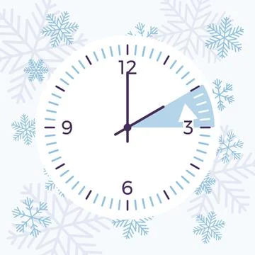 Winter time practice of shifting the clock back Stock Illustration