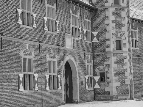 Winter time at raesfeld castle Stock Photos