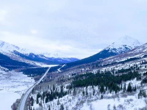 Winter time view of Alaska Foto stock