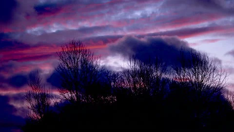 Winter Timelapse Clouds 02 Stock Footage 164872799