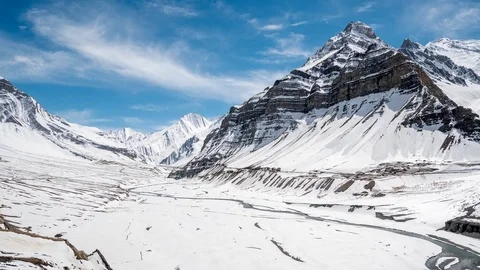 Winter timelapse of the Pin river valley. Stock Footage 76035342