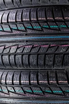 Winter tire stack Stock Photos