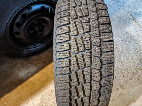 Winter tire tread Stock Photos