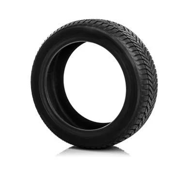 Winter tire on a white background. Stock Photos