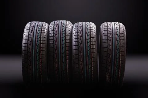Winter tires set Stock Photos