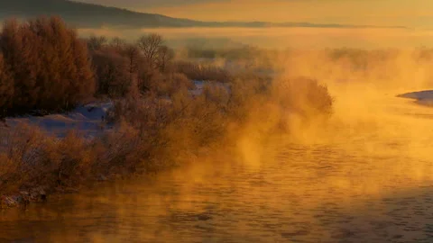 Winter on the Tokachi River Видео 332418540