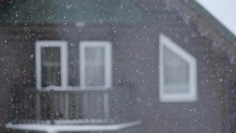 Winter in the town Stock Footage 99179245