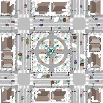 Winter town. Stock Illustration