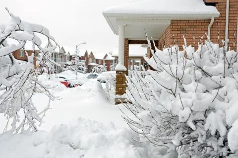 Winter in town Foto stock