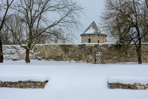 Winter in town Stock Photos